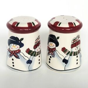 Christmas Snowman Salt and Pepper Shakers Holiday Special Collection 4 inch